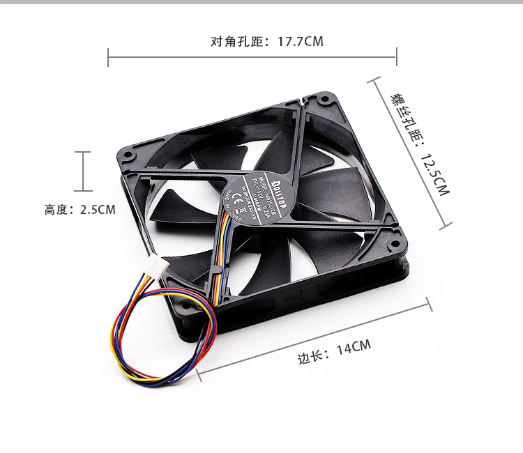 Регулировка скорости 14 см корпус настольного компьютера хост-радиатор 12 В