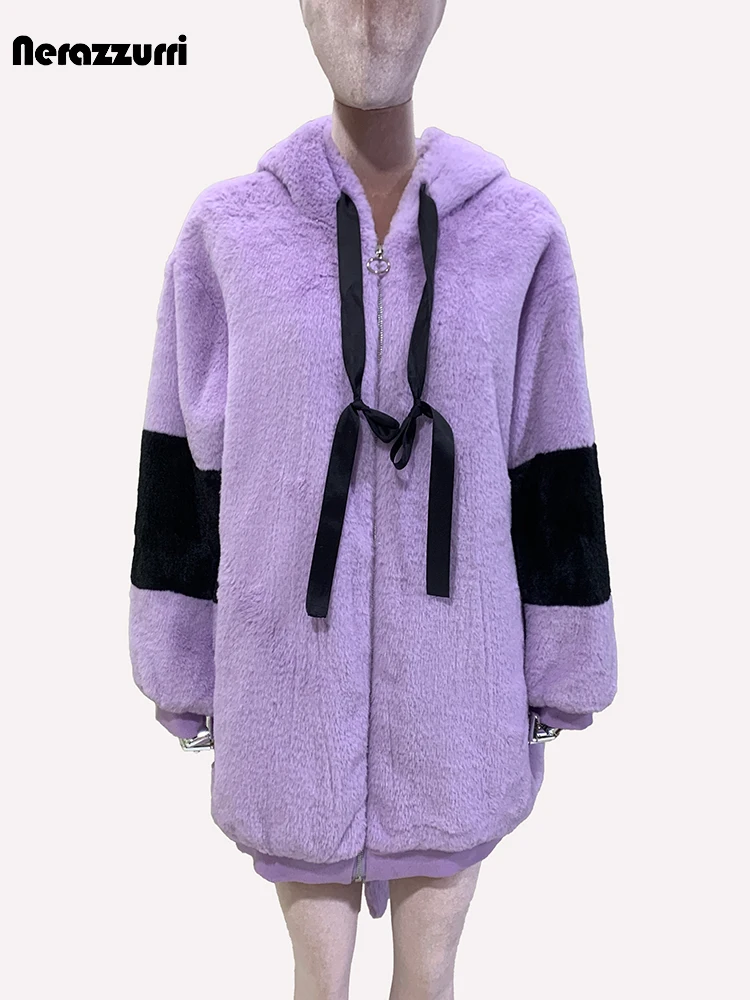 Nerazzurri осень-зима утолщенная теплая мягкая милая лоскутная шуба из