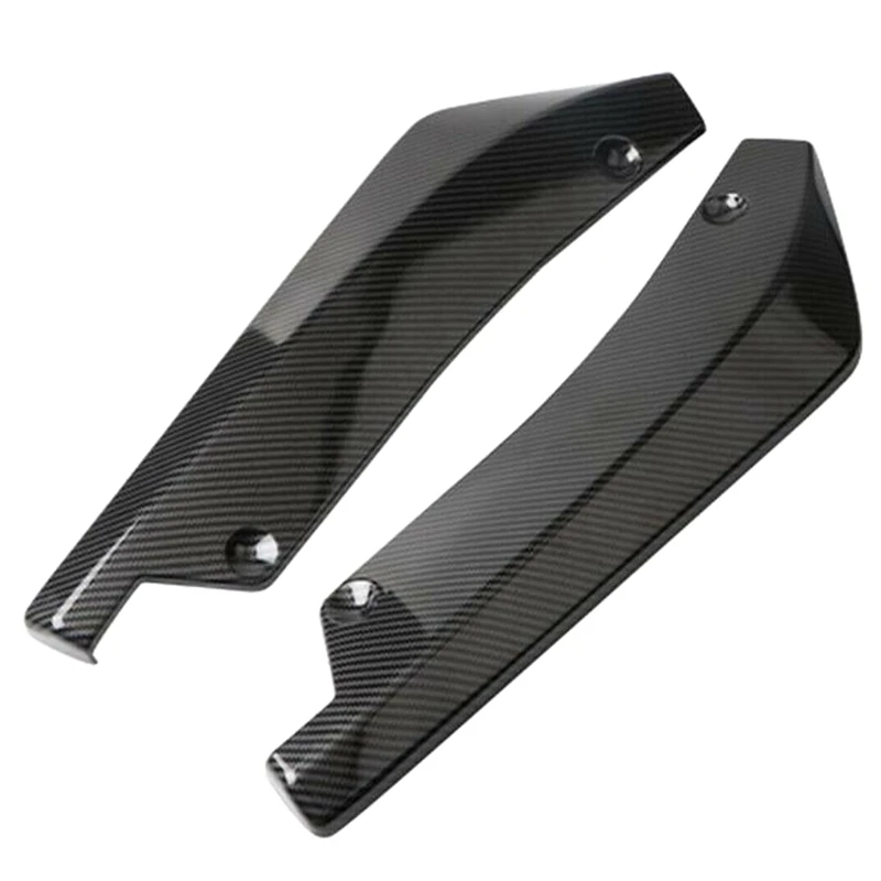 

4 X Car Carbon Fiber Rear Bumper Lip Diffuser Splitter Protector