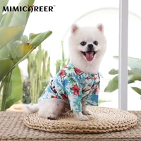 dog cat t shirt small medium dog printed short sleevee hawaiian seaside style shirt beach blouses cool comfortable pet clothes