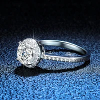 engagement moissanite ring luxury 1 carat 925 sterling silver rings for women with gra certificated fine s925 wedding jewelry