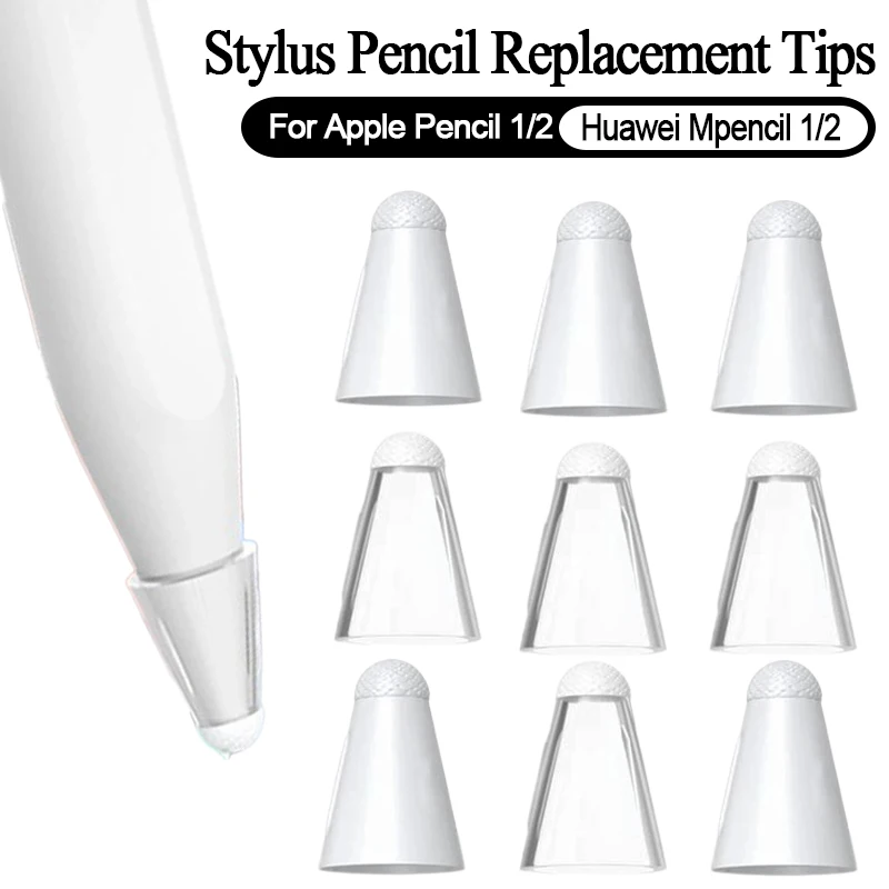 

Stylus Pen Tips Cover for Apple Pencil 1/2 Generation Fiber Replacement Tip Case Nib Protector for Huawei MPencil 1/2