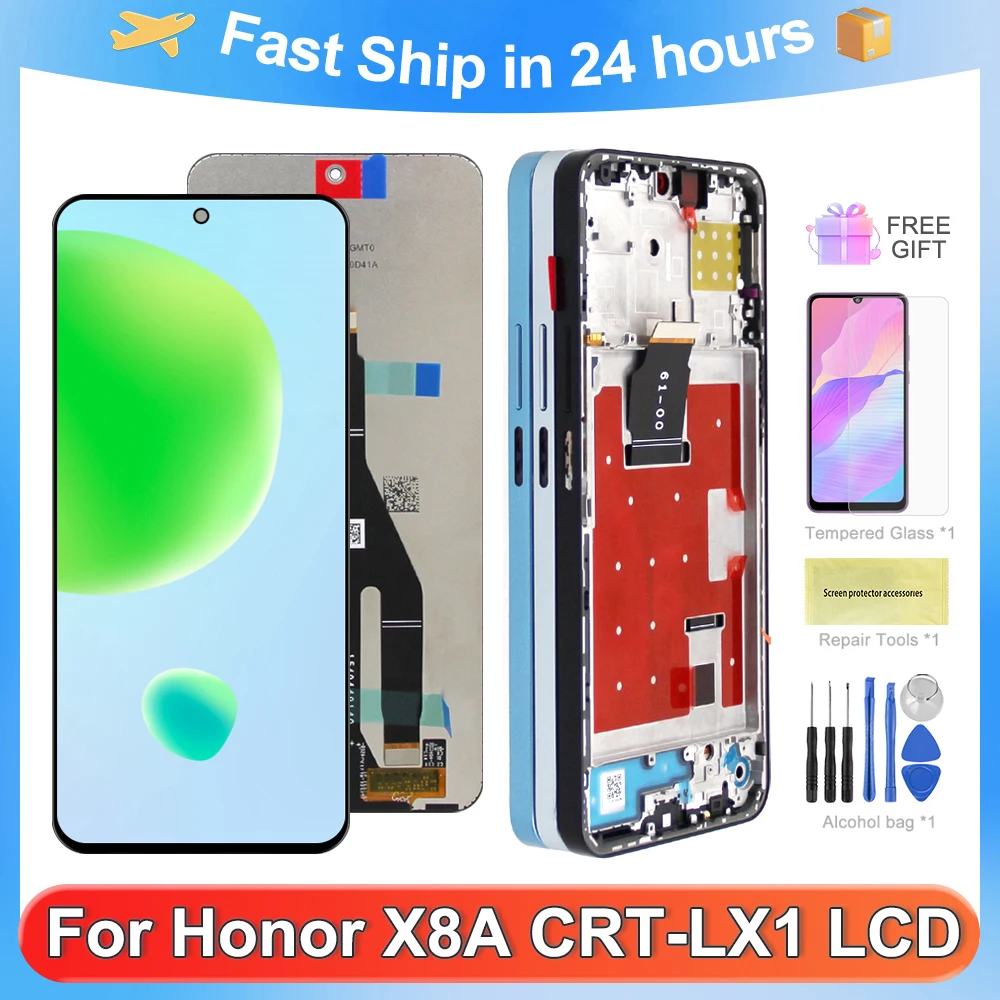 

Оригинальный сенсорный ЖК-дисплей 6,7 дюйма для Honor X8A CRT-LX1 CRT-LX3, сенсорный экран в сборе для Honor X8A, дигитайзер, детали с инструментами