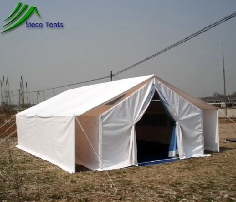 Оптовая продажа туристическая палатка из зеленого холста со стальной рамой для