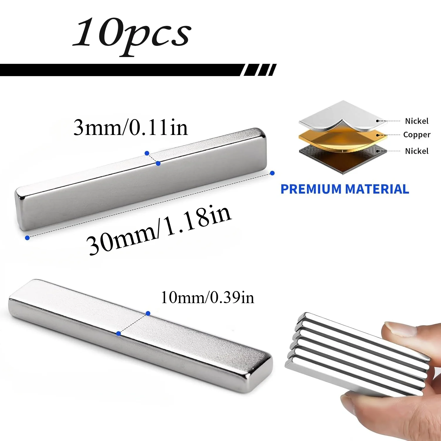 

Прямоугольные магниты U-POLEMAG N30