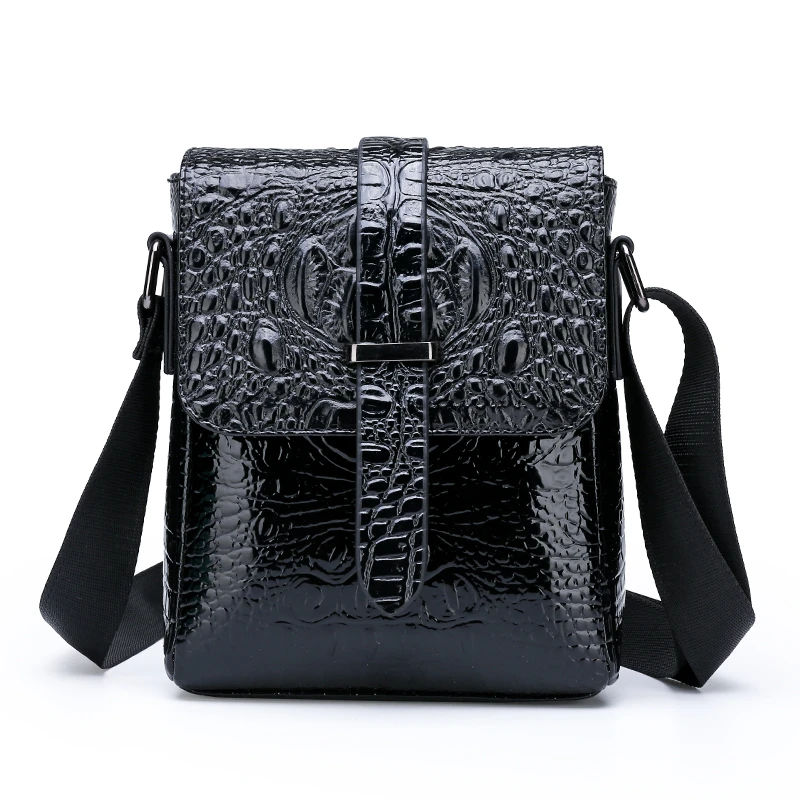 Роскошная винтажная мужская сумка через плечо однотонная мягкая деловая