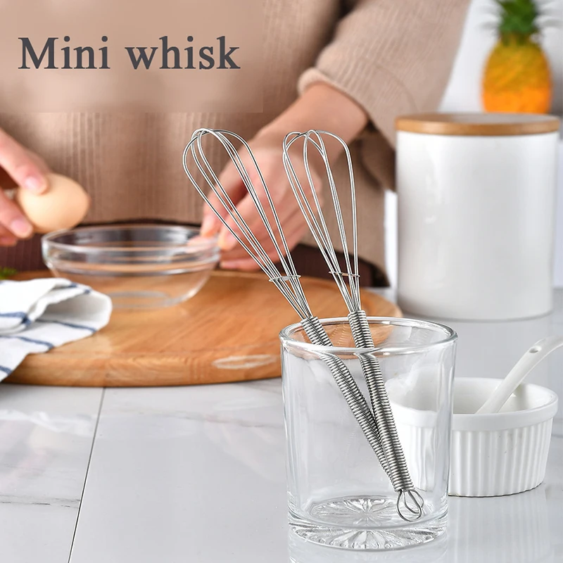 

1 Pc Multifunctional Mini Egg Whisk Manual Rotary Cream Beater Stainless Steel Agitator For Blending Cooking Parts Baking Tools