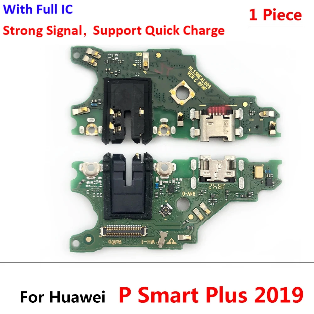 Фото Новый для Huawei P Smart Plus 2019 2018 2021, разъем для док-станции, зарядное устройство Micro USB, порт для зарядки, гибкий кабель, плата микрофона №3