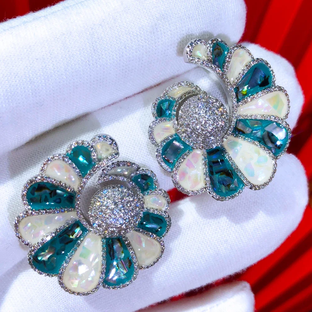 Kellybola новые модные Романтические Роскошные серьги с вихревым опалом ювелирные