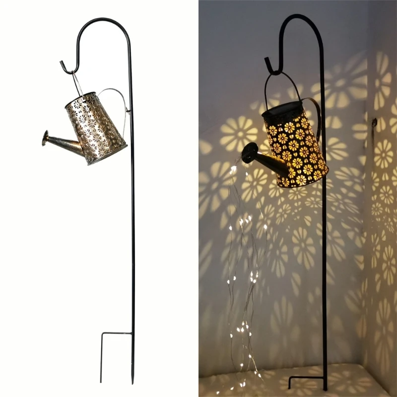 

Solar Watering Can with Lights Hanging Lanterns Waterfall Lamp Waterproof Outdoor Decoration Garden Yard Lawn LED Lamp