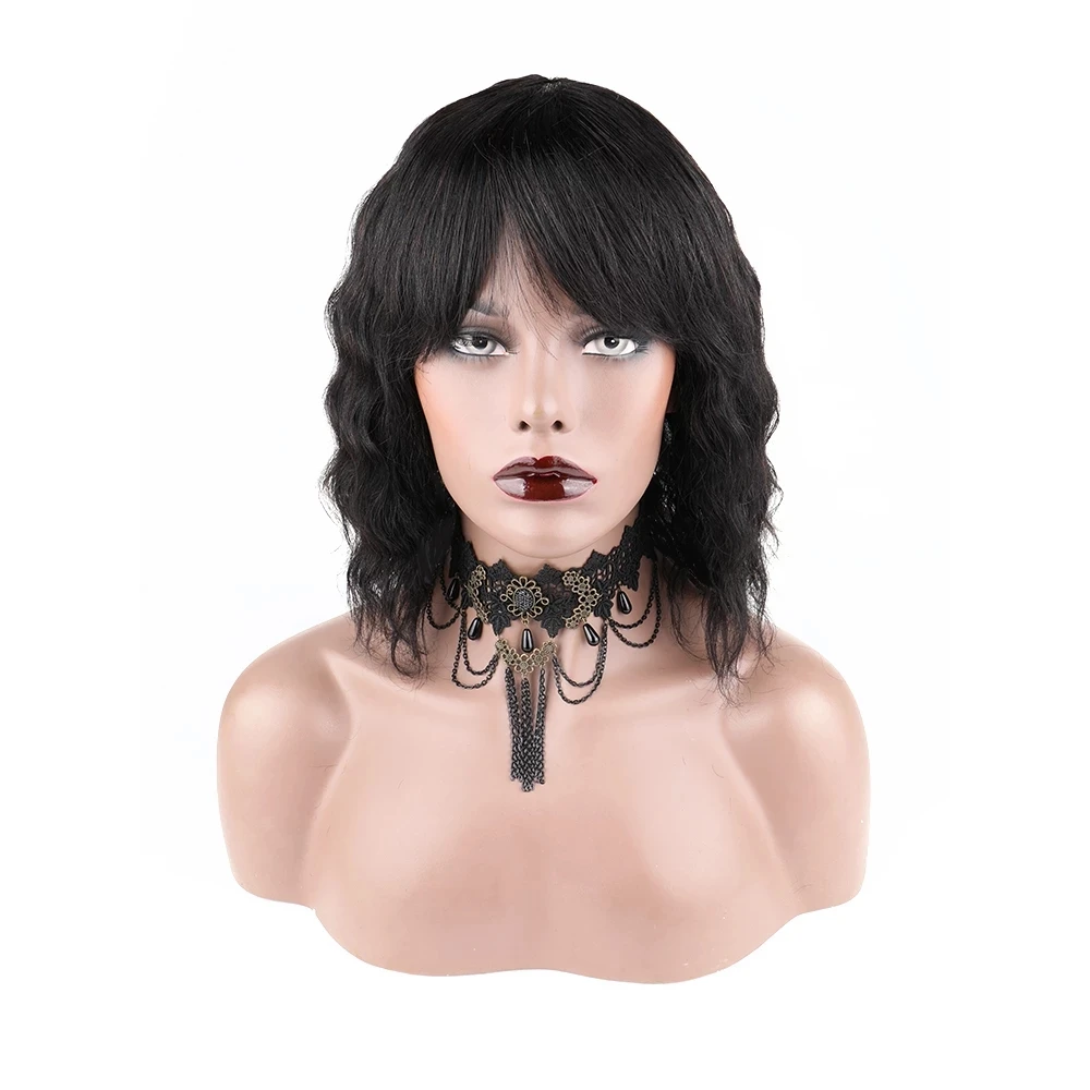 

Bliss Short Bob Wig Human Hair with Bangs Full Mechanism Brazilian Human Hair Wigs Human Hair Bob Wig with Bangs for Black Women