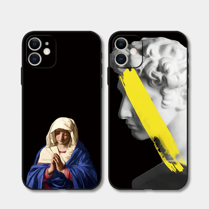 

Creative retro David iphone11 mobile phone case suitable for 12 art Virgin Apple 13pro silicone xr soft shell