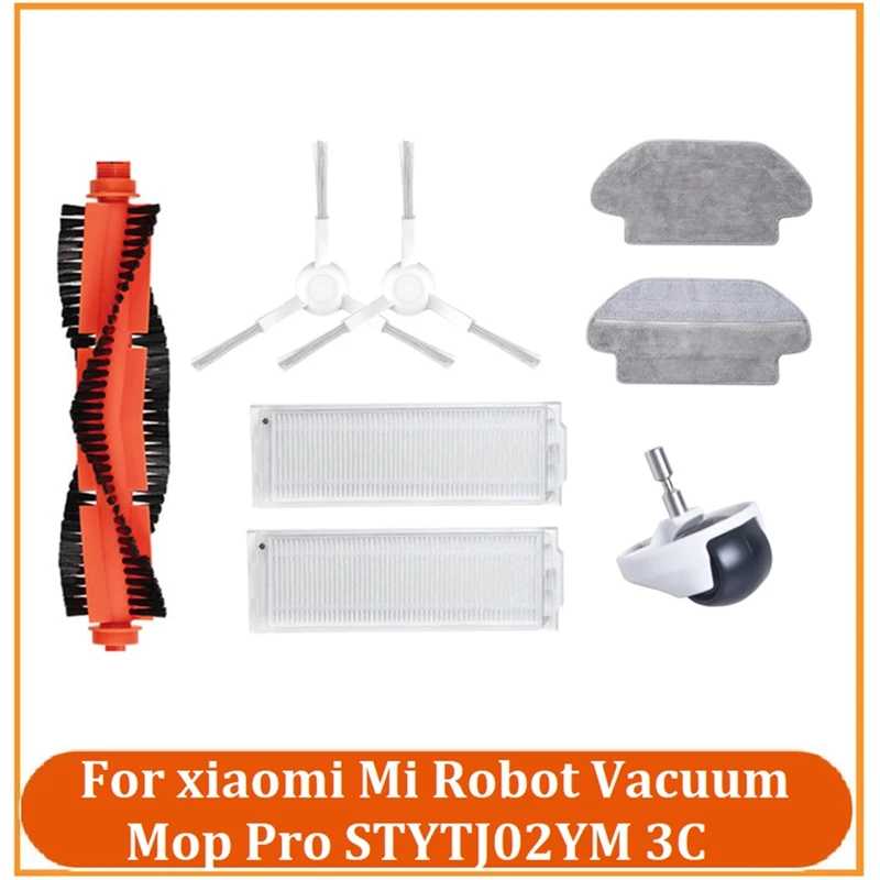 

8PCS For Xiaomi Mi Robot Vacuum-Mop Pro STYTJ02YM 3C Vacuum Cleaner Parts Main Side Brush Mop Cloths Filter Universal Wheel