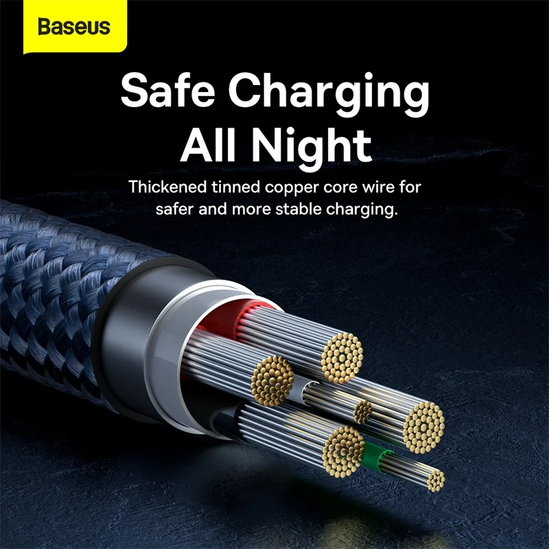 Baseus 6A 5A USB Type C кабель для Huawei P50 P40 Pro Supercharge 66 Вт 100 Быстрая зарядка USBC зарядное