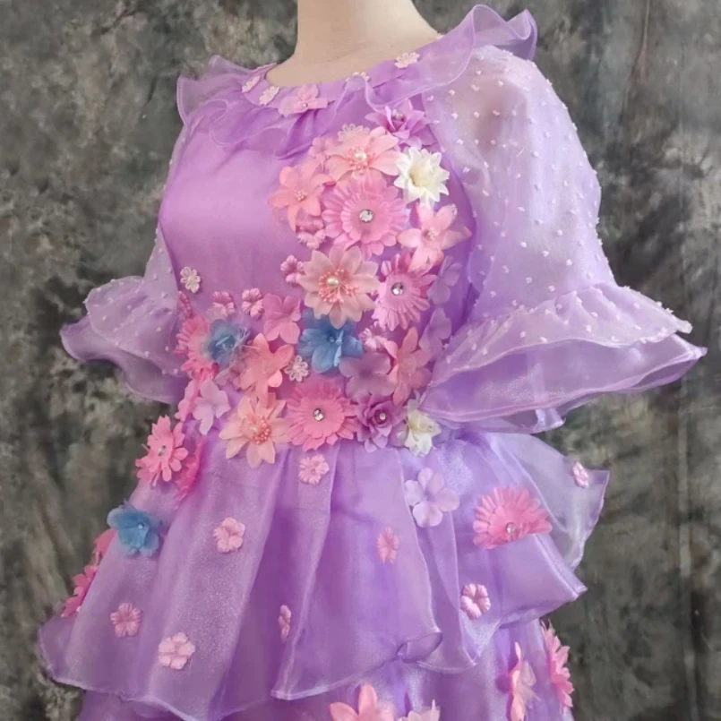 

Halloween High Quality Isabela Madrigal Cosplay Costume Custom Made Magic House Mirabel Sister Flowers Dresses