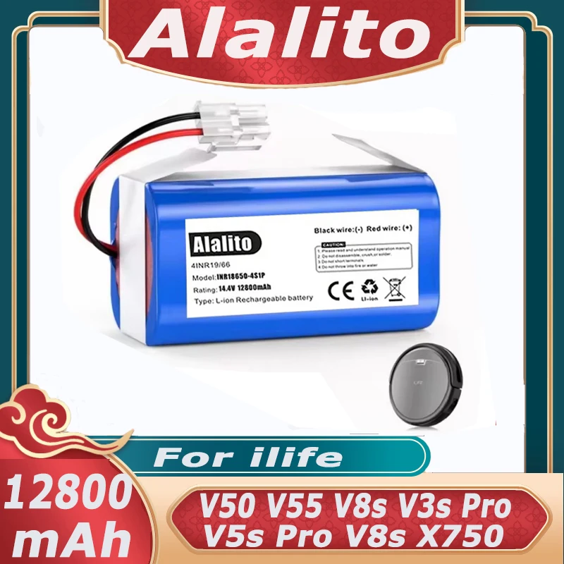 Фото Аккумулятор для робота-пылесоса ILIFE A4 A4s Pro A6 A7 A8 A9 a10s V7 V7s Plus W400 W450 X620 Ecovacs Deebot CEN550/660 CR120/130 №2