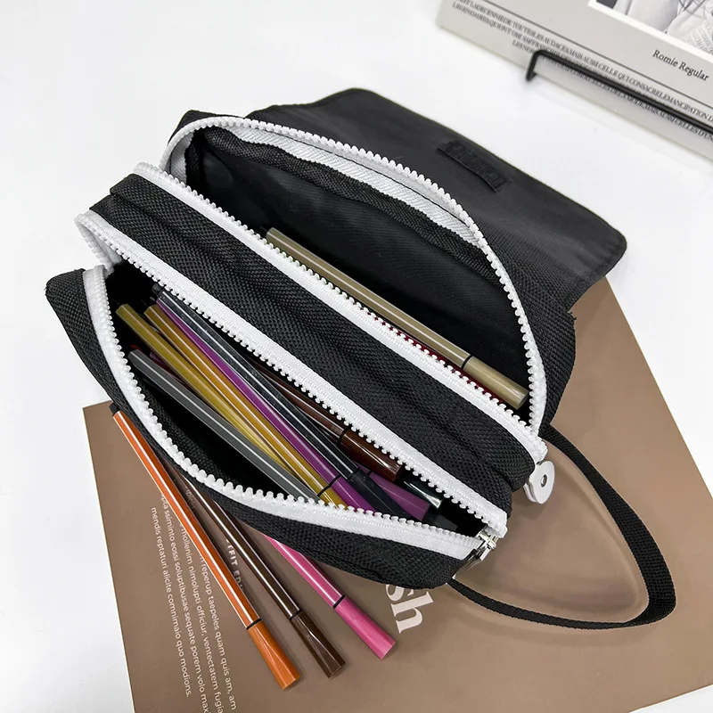 Cena New Storage Bag Multi-layer Large-capacity Pencil Case Stationery Box Bag Junior High School Students Creative Hand Pencil Bag Ceny New Storage Bag Multi-layer Large-capacity Pencil Case Stationery Box Bag Junior High School Students Creative Hand Pencil Bag