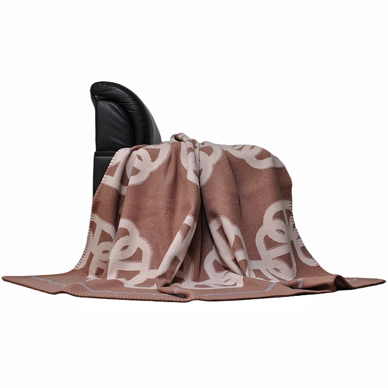 Роскошные одеяла BLUE PHOENIX 100% овечья шерсть тяжелый толстый жаккардовый цветочный