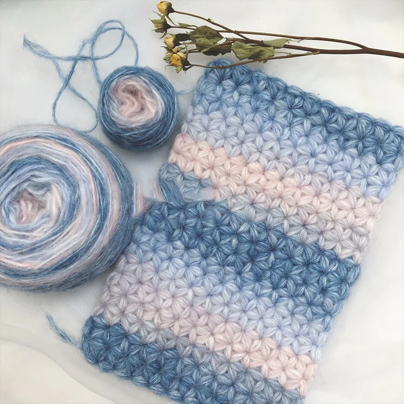 

50g/Roll Clothing Accessories Gradient Colorful Rainbow Yarn Multicolor Soft Yarns Crochet Line Blended