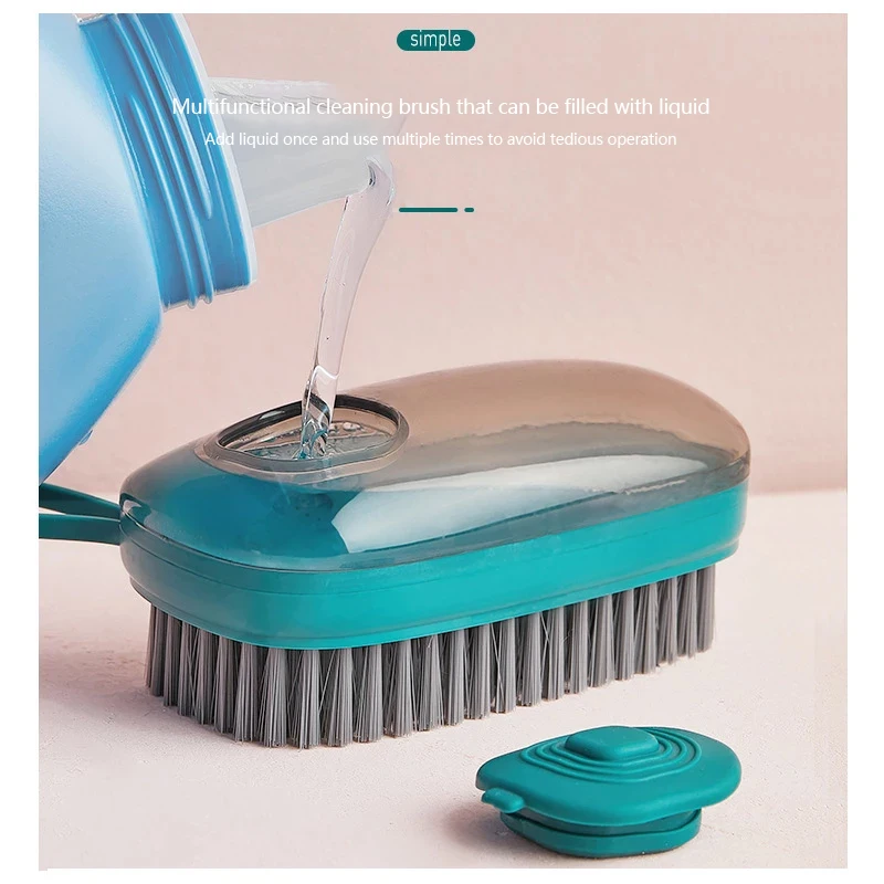 Многофункциональная щетка для чистки портативная пластиковая одежды обуви