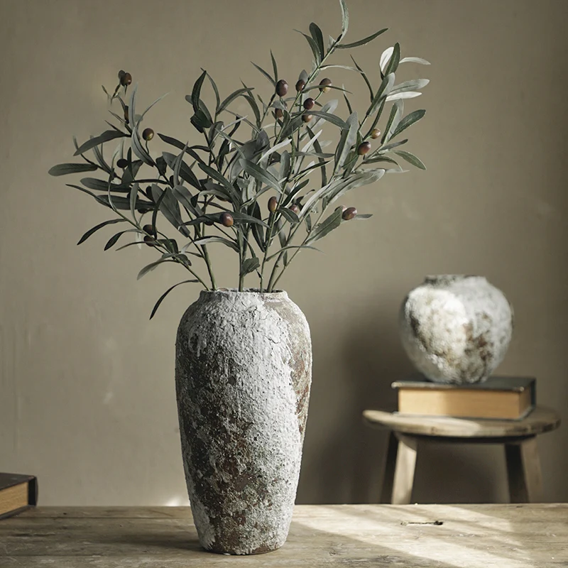 

Bonsai Ikebana Interior Flower Vase Ceramic Floor Mold Dry Grass Vase Porcelain Luxury Vaso Per Fiori Decoration Home YX50VS