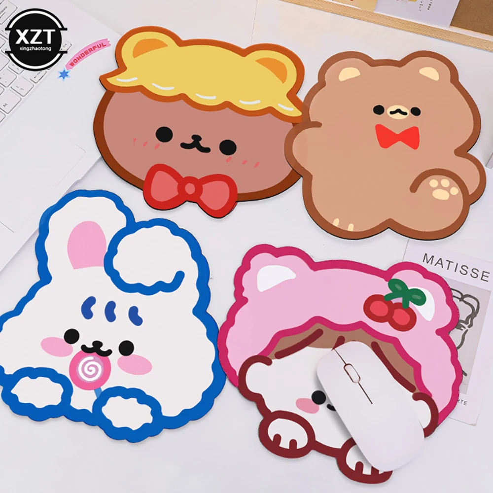 

Cute Cartoon Bear Mouse Pad Anti-slip Kawaii Bear Rabbit Ins Wind Girl Office Home Desktop Game Keyboard Protection Pad