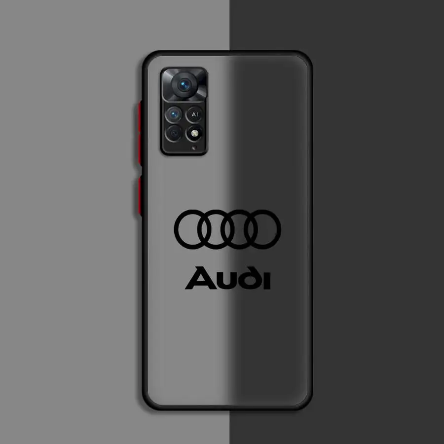 A-Audi RS Sport Car Phone Case for Xiaomi Redmi 13C 12 10C 12C 5G 9 10 9A 9T A1 A2 9C Plus K40 Pro Shockproof Matte Cover Cases