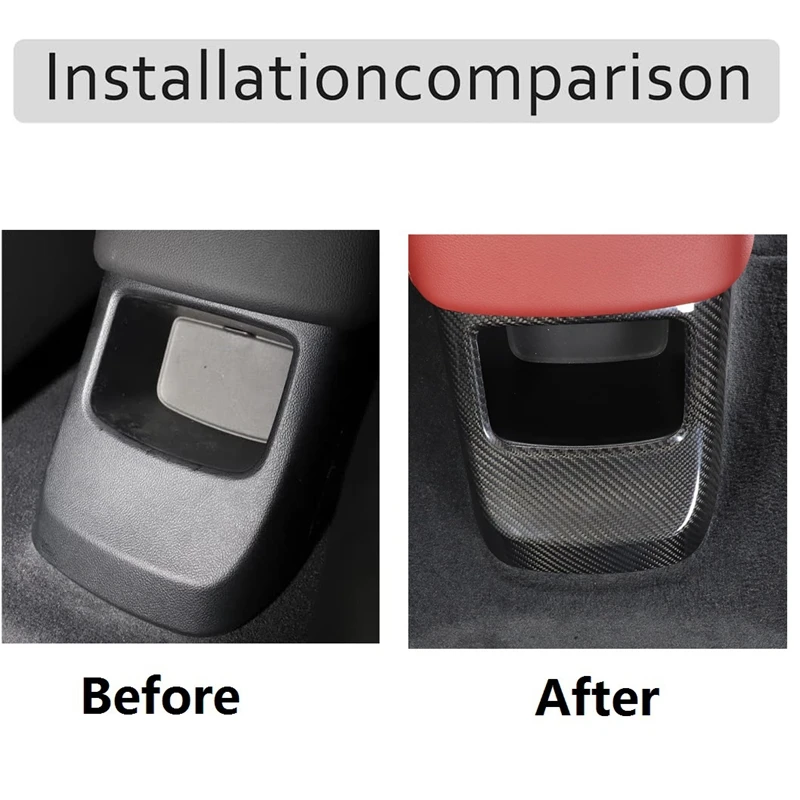 Автомобильный подлокотник задний отсек для хранения отделка из углеродного