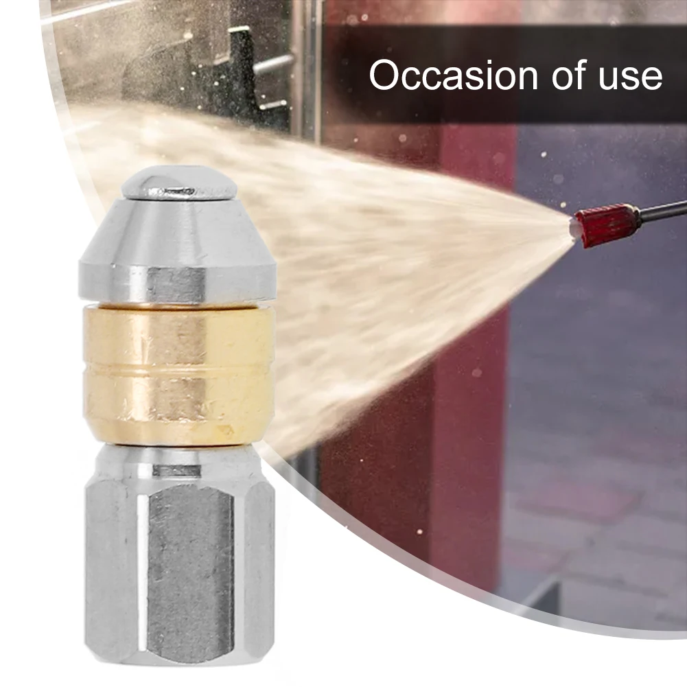 

Rotating Pipe Cleaning Nozzle 1/8" Inch IG For High Pressure Cleaner Stainless Steel Pressure Washer Drain Sewer Nozzle
