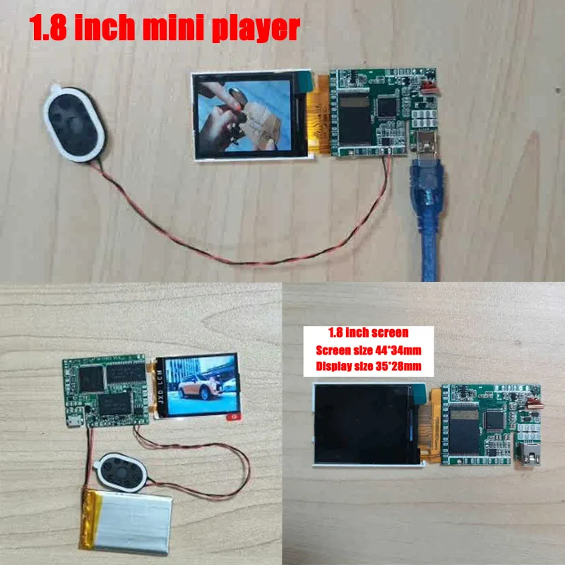 Комплект модуля мини-проигрывателя 1 8 дюйма маленький мини-Телевизор для