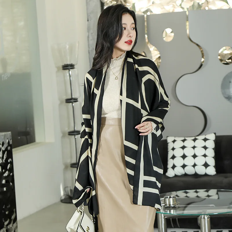 Универсальный женский шарф из корейского хлопка и льна