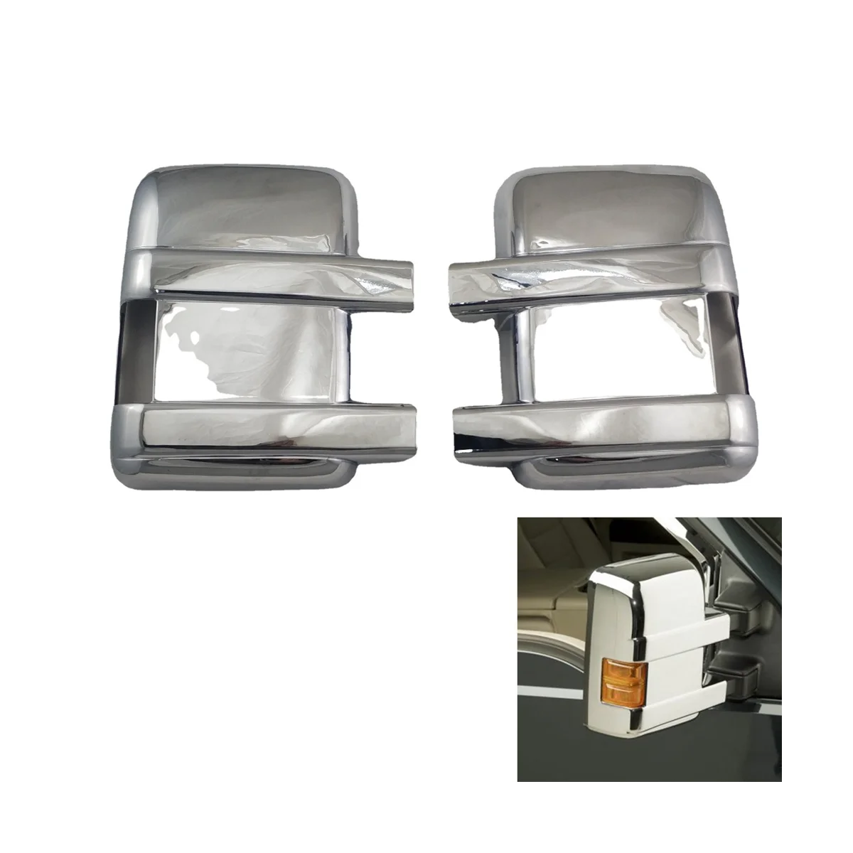 

Автомобильный хромированный серебристый чехол для бокового зеркала заднего вида, отделка, чехлы для заднего зеркала, оболочка для Ford F250 F350 F450 Super Duty 08-16