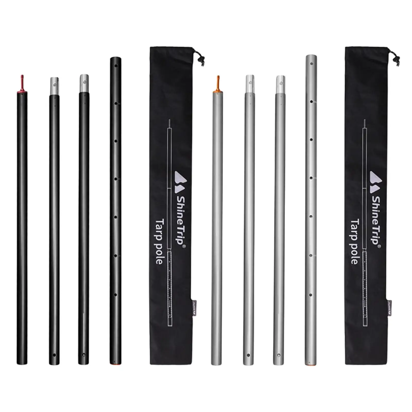 

Rods Canopy Replacement 4 Sections Tent Tarp Poles Awning for Camping Hiking