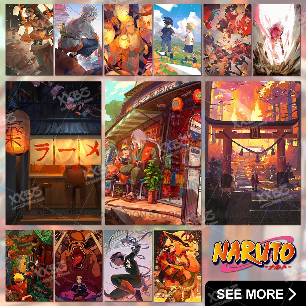 Картина на холсте Наруто украшение для дома Jiraiya Рок Ли настенное искусство Hatake