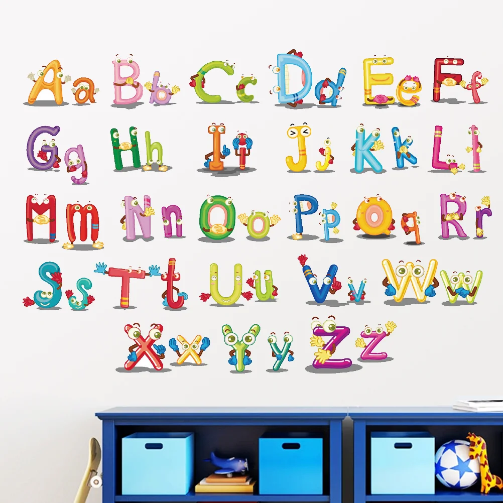 

Creative Removable Peel and Stick DIY Early Learning English Letters Wall Stickers Wall Decals for Nursery School