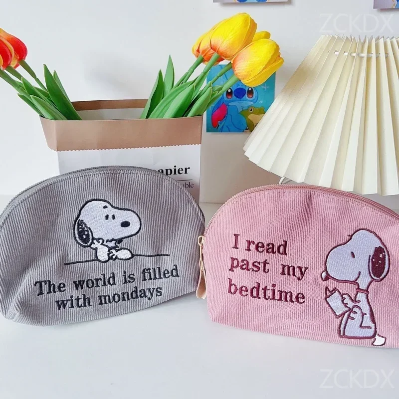 Вельветовая мини-косметичка Snoopy милая женская косметичка с анимацией