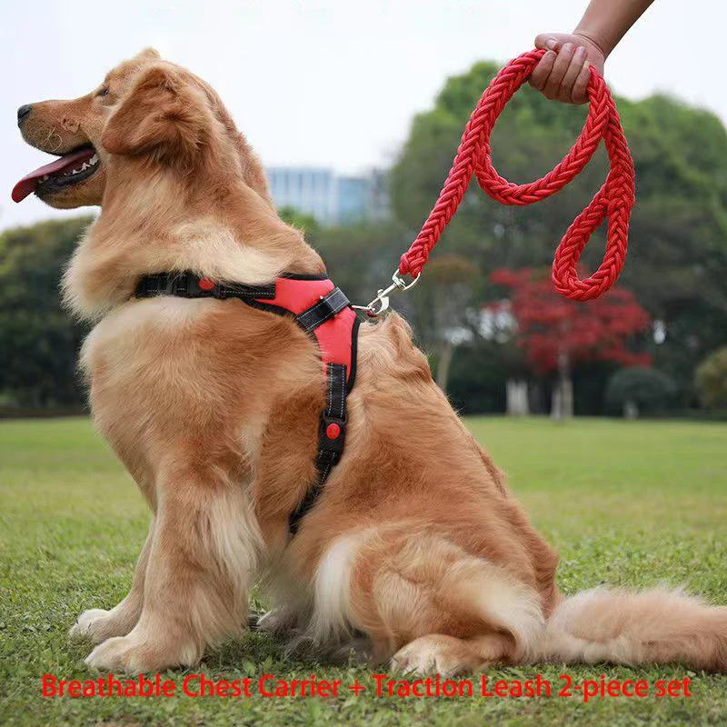 

Pet Supplies Dog Cat Adjustable Harness 2pcs with Leash Reflective and Breathable for Small Large Dog Harness Vest Dog Costume