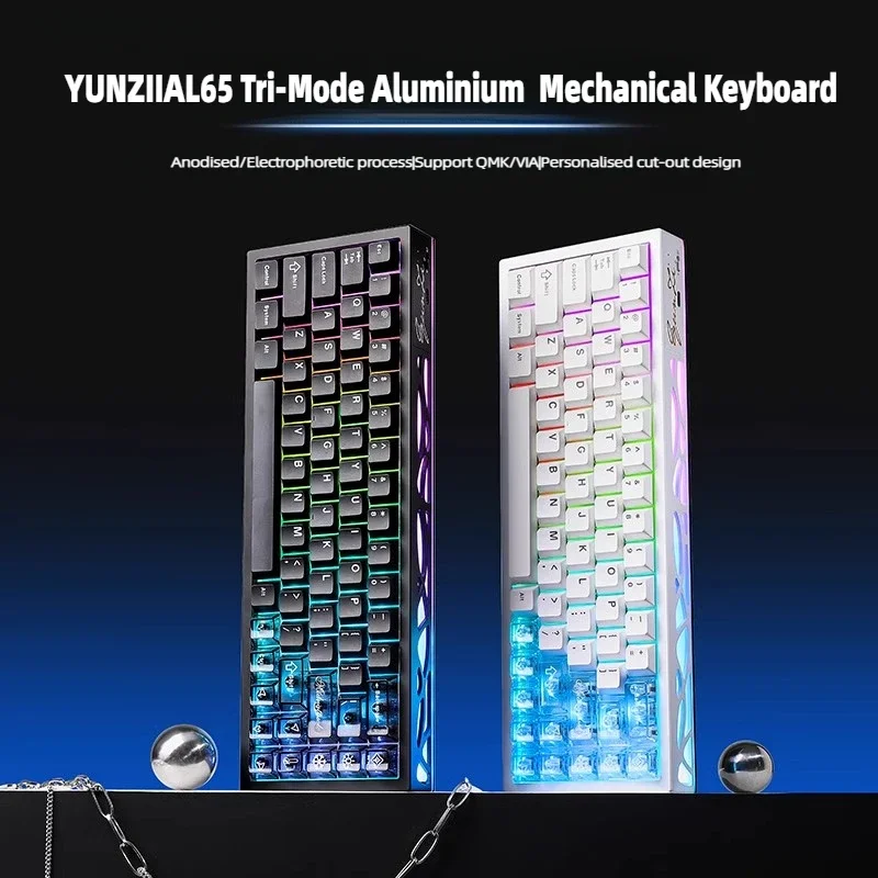 YunZii AL65 Беспроводная механическая клавиатура из алюминиевого сплава с