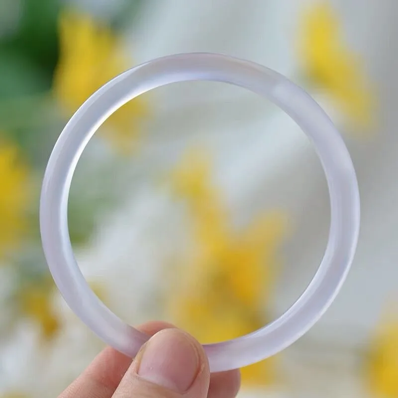 Женский браслет из фиолетового нефрита