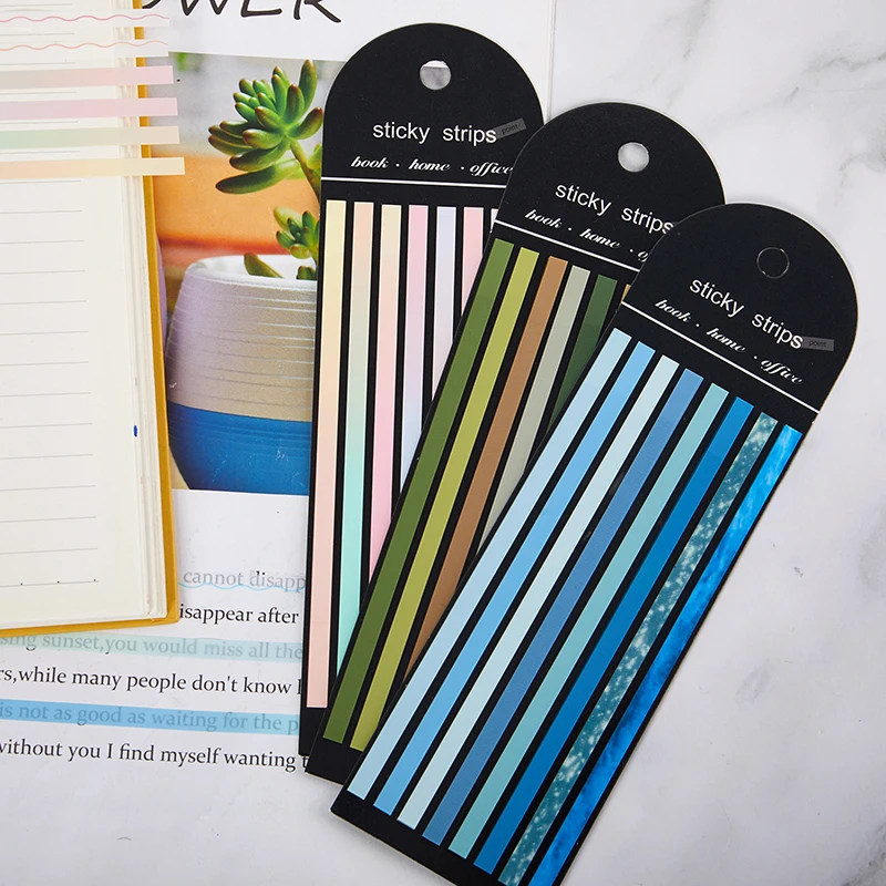 

160 Sheets Color Self Adhesive Memo Pad Sticky Notes Bookmark Index Sticker Marker Memo Sticker Paper Office School Supplies