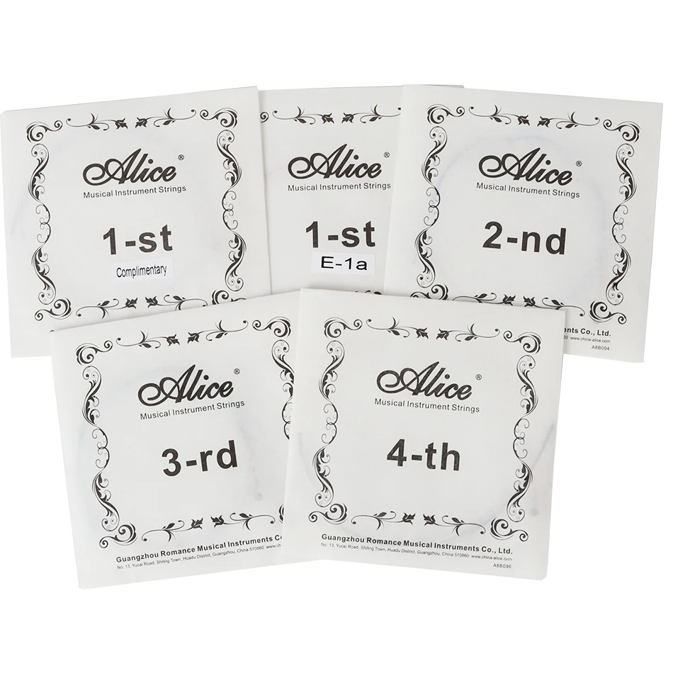 Alice A747 Violin String Nickel-plated High-carbon Steel Nylon Core Al-Mg Winding Silver Wound