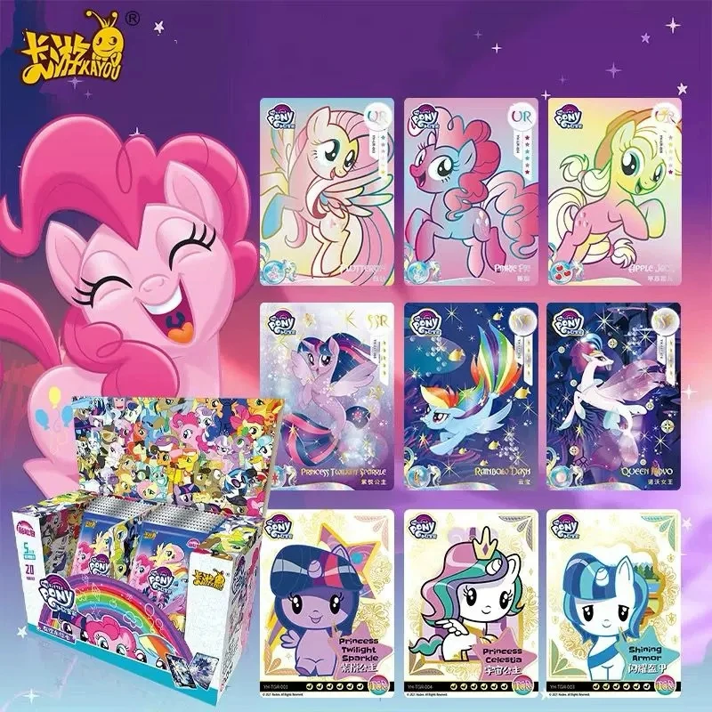 

My Little Pony Card оригинальная коробка KAYOU аниме редкая Милая сумерка блестящая Радуга Dash коллекция прозрачная флеш-карта подарок для детей