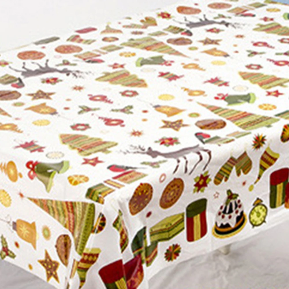 

Disposable Christmas Tablecloth Waterproof Cloth Tablecloth New Year Christmas Party Table Mat Coffee Table Cover Tablecloth