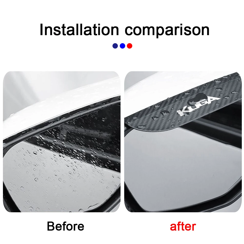 Автомобильное зеркало заднего вида козырек от дождя из углеродного волокна