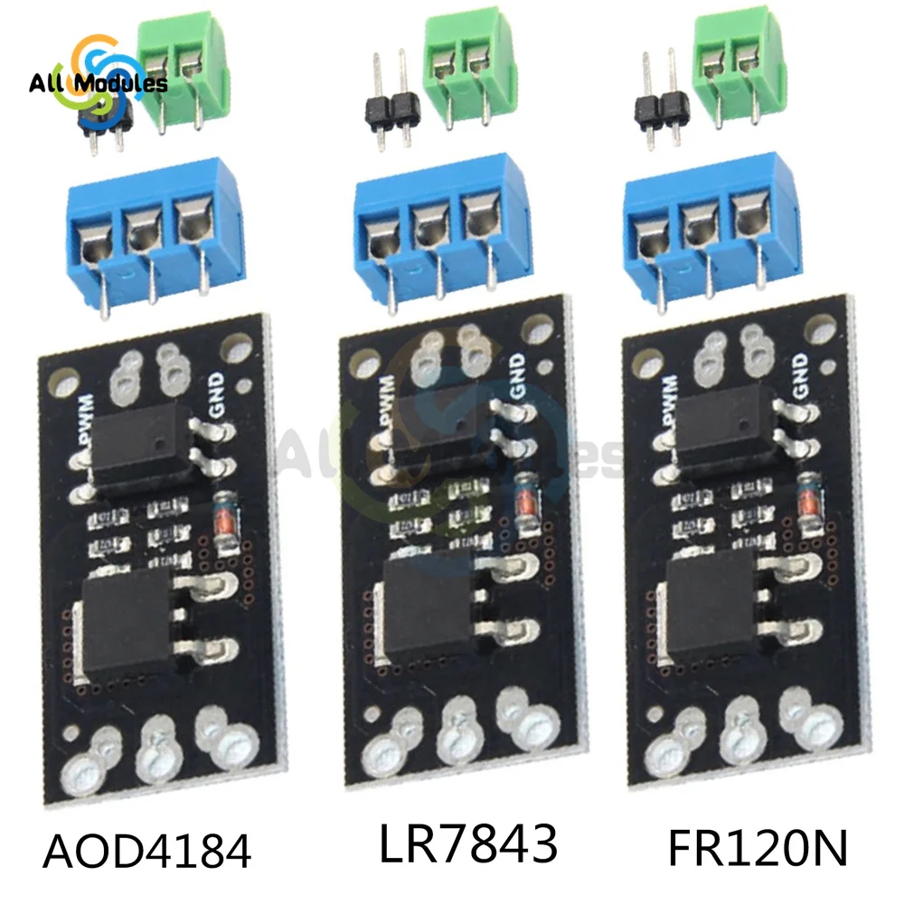 

FR120N LR7843 AOD4184 D4184 Isolated MOSFET MOS Tube FET Module Replacement Relay 100V 9.4A 30V 161A 40V 50A Board