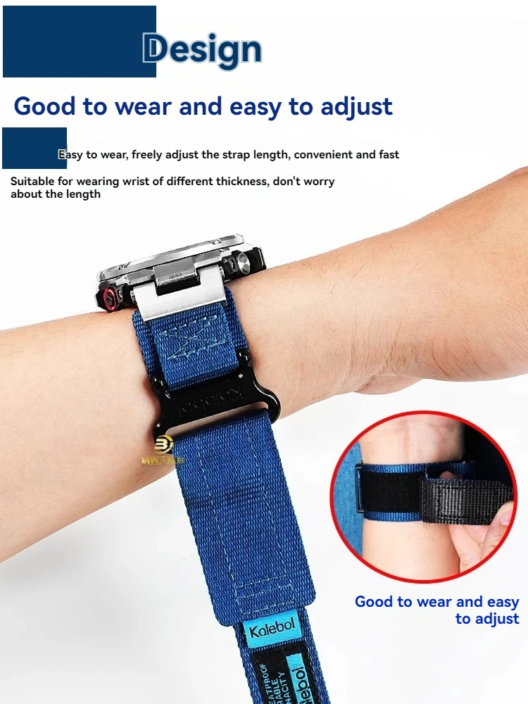 Фото Mod Kit MTG-B3000 Спортивный холщовый ремешок для часов для Casio G-shock MTG-B3000B модифицированный быстросъемный водонепроницаемый нейлоновый ремешок для часов №4
