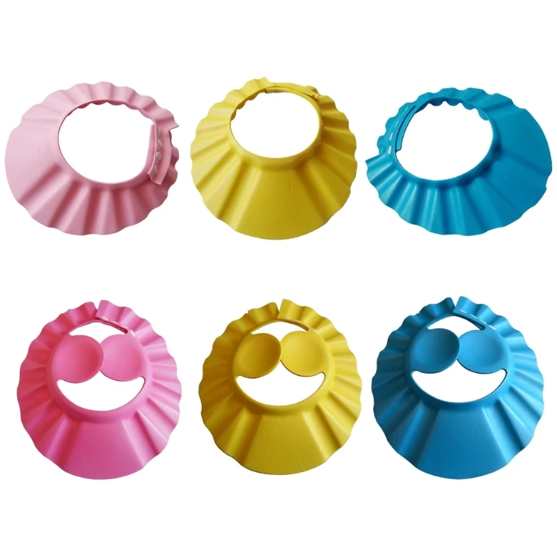 

Shower Cap Soft Visor Hat for Kids Bath Hair Washing Bathroom Safety Ear Eye Protective Hat Adjustable Hair Wash Gear