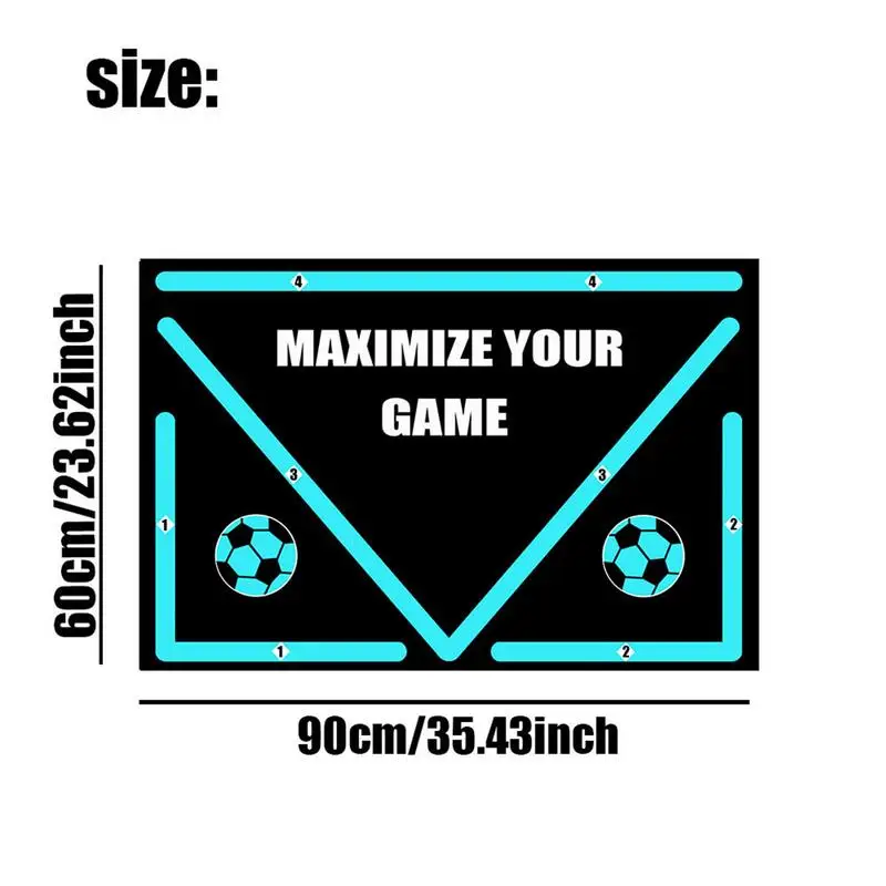fić piłkę nożną gumowa mata do piłki nożnej antypoślizgowy sprzęt kryty odkryty 90x60cm piłka nożna pomoc treningowa