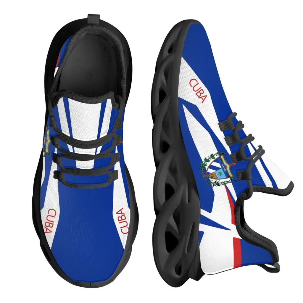 

קובה דגל קובני אי הלאומי סמל מודפס בצורת מפתח קל משקל לנשימה נעלי ספורט הנעלה