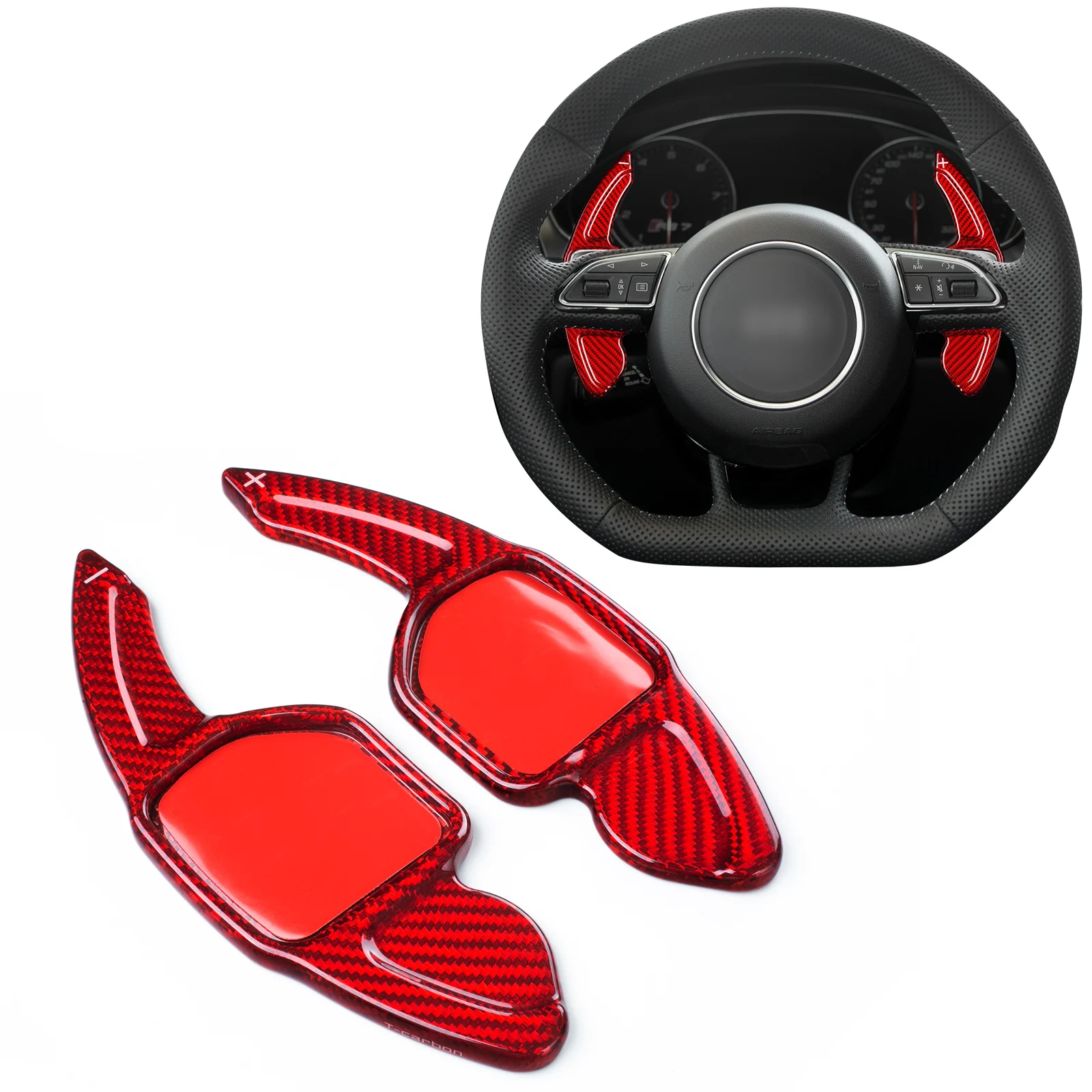 Удлинитель рулевого колеса из углеродного волокна для Audi S6 S7 SQ5 Q5 Q7 A3 A4L A5 A6L A7 R8 RS3 RS5